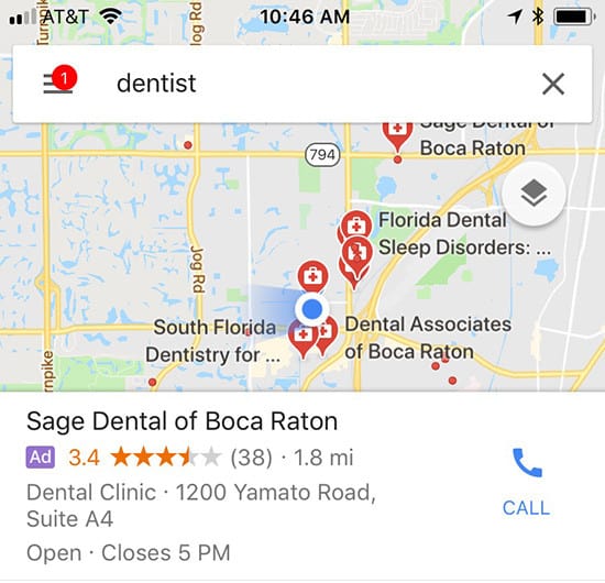 Anúncios no Google Maps