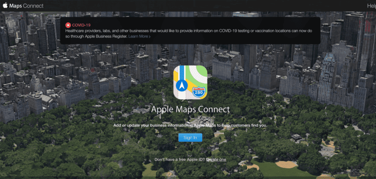 Apple maps connect