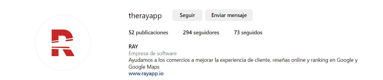 Perfil de Instagram RayApp