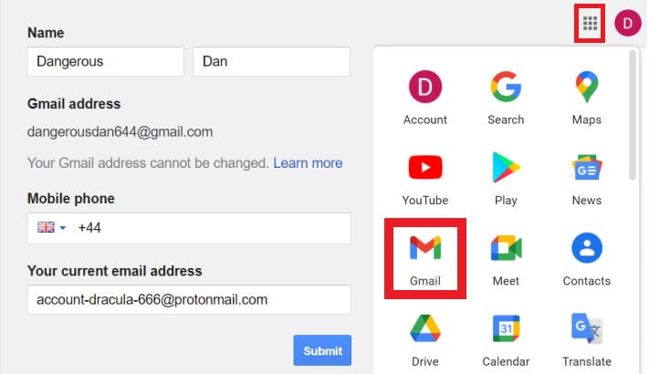 Paso 4: Recuperar una cuenta de Gmail eliminada