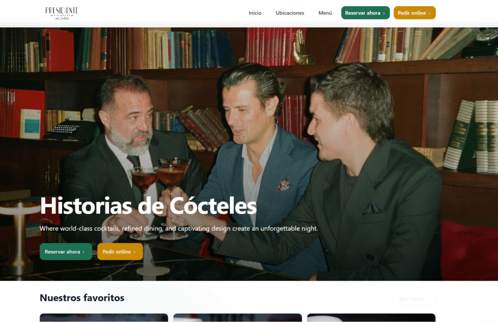 Bar Presidente muestra con orgullo su historia y foco en cócteles de autor